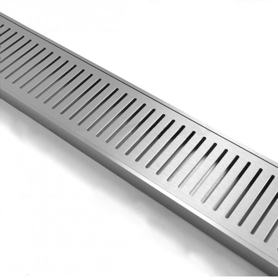 100-5600mm Lauxes Aluminium Wide Floor Grate Drain Customized Length Indoor Outdoor